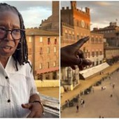 Palio di Siena, c'è anche Whoopi Goldberg: l'attrice presente a Piazza del Campo Palio di Siena, c'è anche Whoopi Goldberg: l'attrice presente a Piazza del Campo
