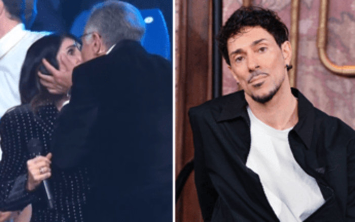Paolo Bonolis bacia Giorgia a Taratata, la reazione di Emanuel Lo