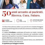 Ail Milano Monza Brianza compie 50 anni, 'accanto ai pazienti e alla ricerca'