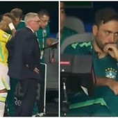 Brasile, Ancelotti fa entrare Neymar e il figlio Davide scuote la testa - Vide