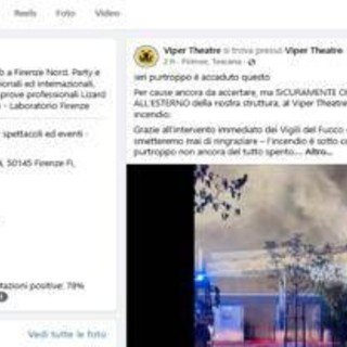 Incendio al Viper Theatre di Firenze: &quot;Tenete le finestre chiuse&quot;