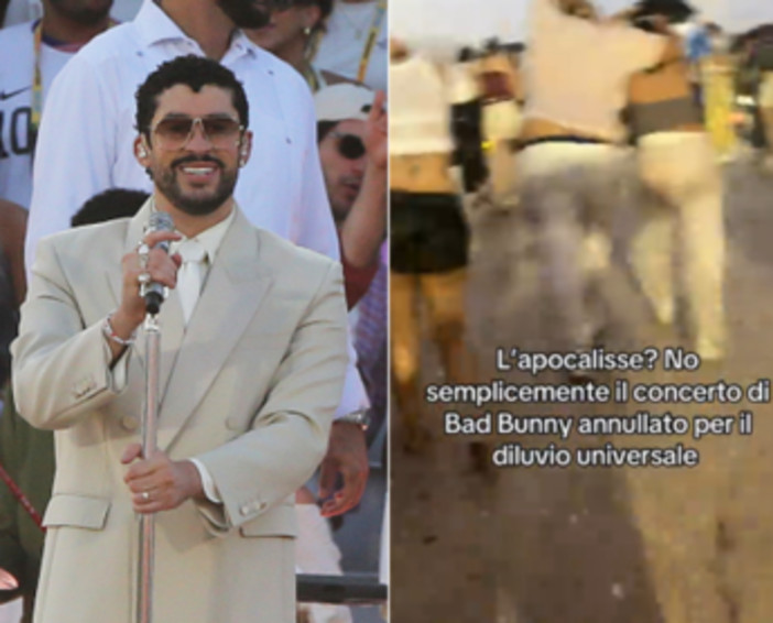 Bomba d'acqua a Milano, interrotto concerto di Bad Bunny: spettatori feriti Bomba d'acqua a Milano, interrotto concerto di Bad Bunny: spettatori feriti