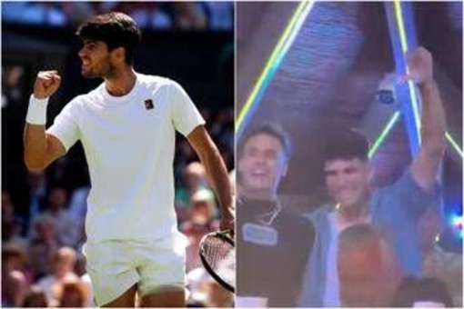 Alcaraz, vacanze dopo Wimbledon: Carlos 'pizzicato' in discoteca