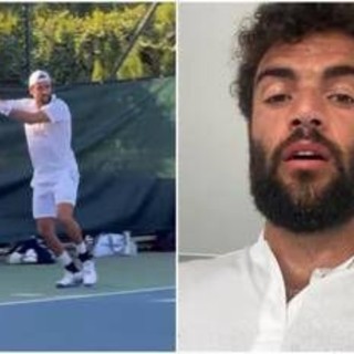 Berrettini, ritorno in campo vicino? Matteo si allena con... una nuova barba