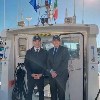 Roma, sopralluogo in mare nello scalo di Civitavecchia per verificare lo stato dei lavori Roma, sopralluogo in mare nello scalo di Civitavecchia per verificare lo stato dei lavori