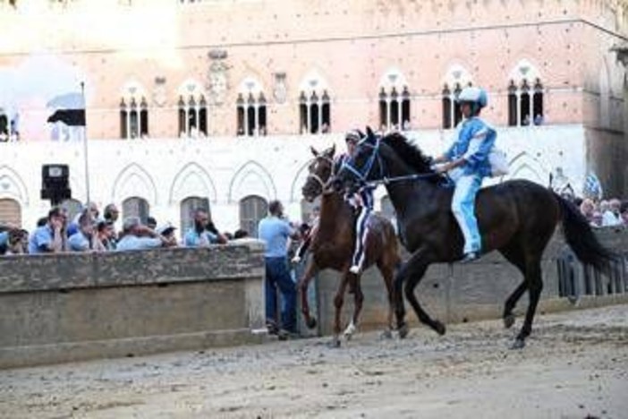 Palio di Siena, la Contrada dell'Onda vince la prima prova