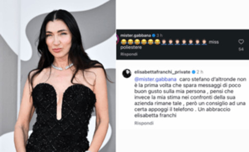 Stefano Gabbana stronca Elisabetta Franchi, il botta e risposta social dopo il red carpet a Venezia