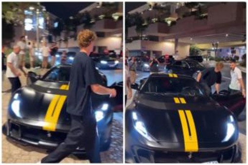 Sinner paparazzato a Montecarlo... con la sua Ferrari