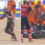 Bezzecchi, caduta e furia in gara Sprint del Gp Repubblica Ceca