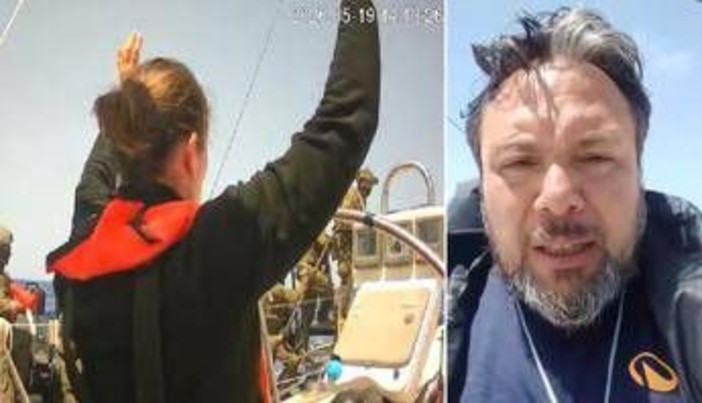 Flotilla, Carotenuto e Mantovani arrivati in Italia. Il racconto: "Manette, mitra puntati e persone ferite" Flotilla, Carotenuto e Mantovani arrivati in Italia. Il racconto: "Manette, mitra puntati e persone ferite"