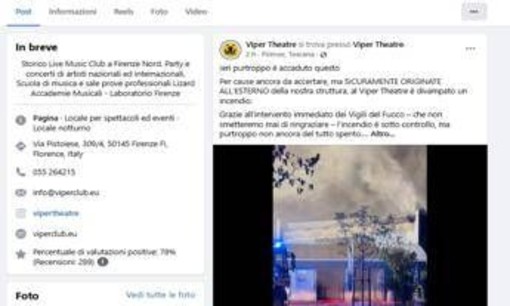 Incendio al Viper Theatre di Firenze: &quot;Tenete le finestre chiuse&quot;