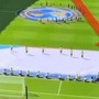 Mondiali, addetto Fifa intrappolato nella bandiera e 'salvato'