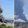 Mantova, incendio in stabilimento chimico: colonna di fumo visibile a distanza Mantova, incendio in stabilimento chimico: colonna di fumo visibile a distanza